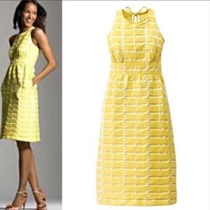 J. Crew | Jacquard Daisy Yellow Collection Dress